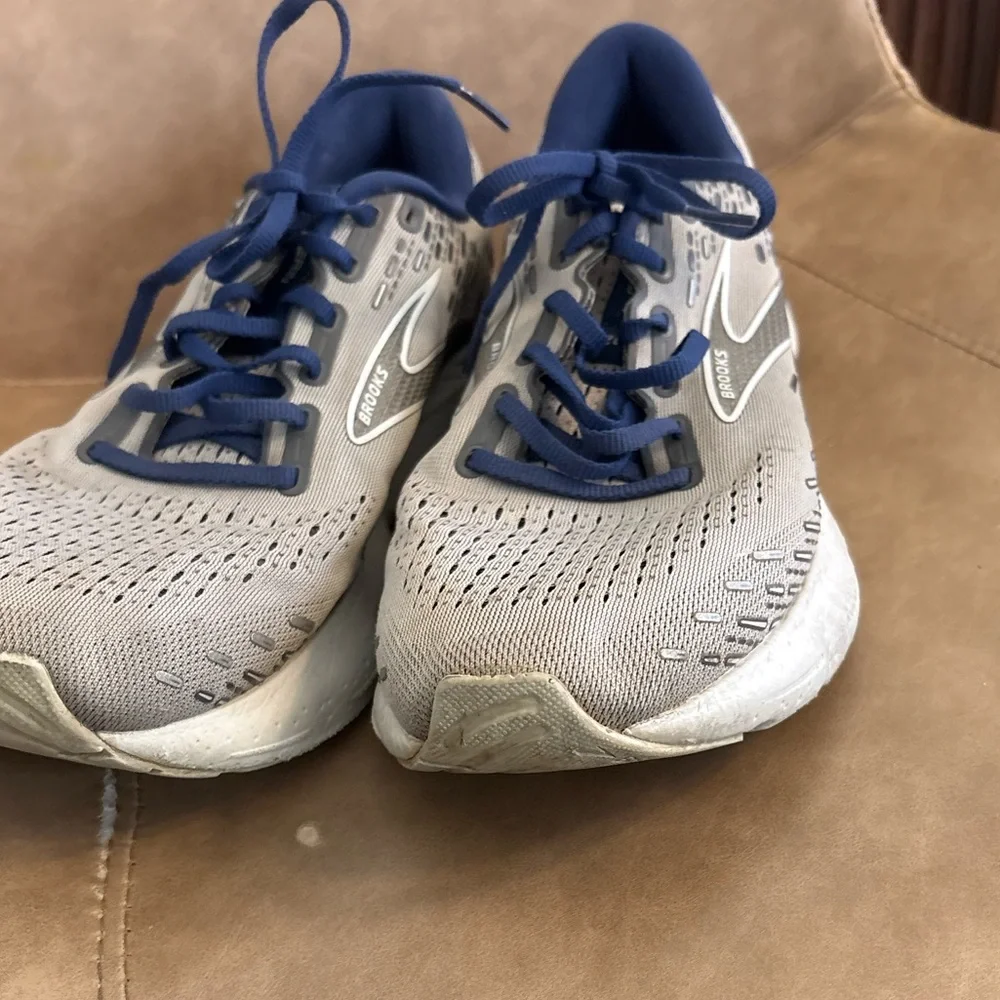 Brooks glycerin blue gray lace up sneakers comfortable running shoes size 11 - Picture 6 of 6